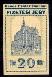 Budapest Neues Pester Journal 20 fillér