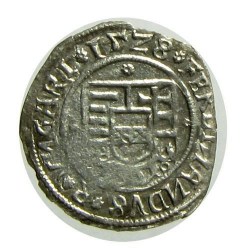 I. Ferdinánd 1528 C-liliom denár változat