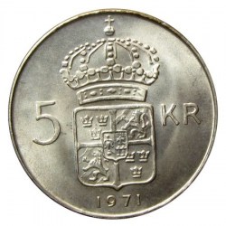 Svédország 1971 5 Kronor